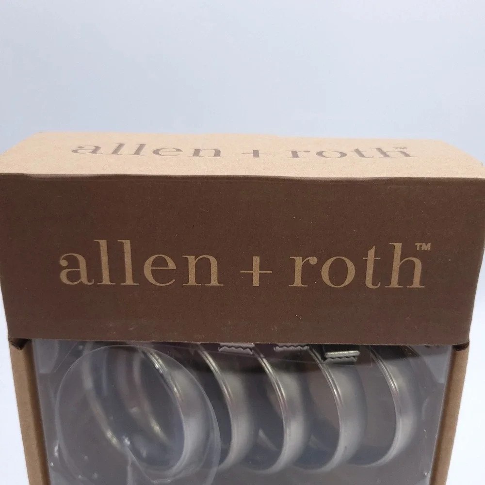 Allen + Roth Clip Curtain Rings New in Box Brushed Nickel Finish 1
